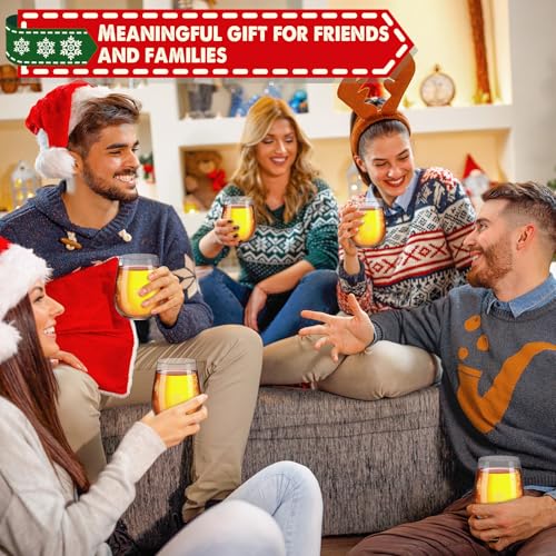 Maxcheck 10 Pcs Stemless 17oz Snowflake Wine Glasses Gold – Gift Set