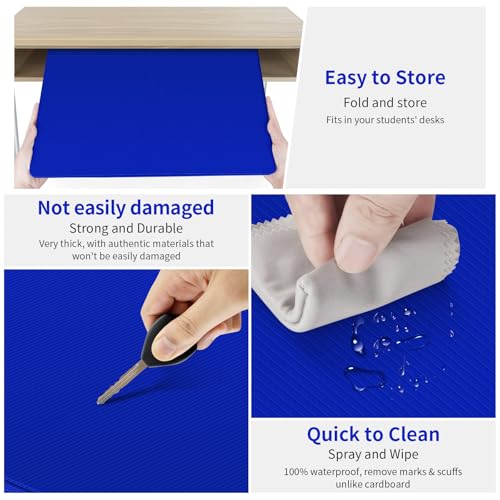 6-Pack Desk Privacy Dividers for Students - Durable Waterproof Study Board