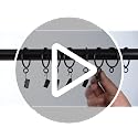 24-Piece Bronze Curtain Ring Set with Clips and Hooks - 1.25 Inch Diameter