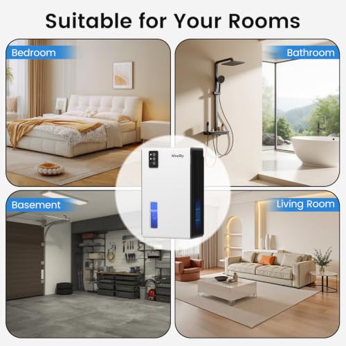Home Dehumidifier 95oz Water Tank Quiet Small Moisture Absorber
