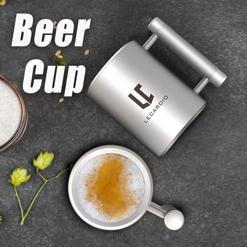 22lb Weighted Steel Mug - Heavy Duty Fitness Workout Beer Cup