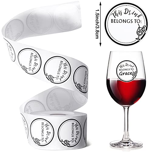 600 Pack Drink Labels - Personalized Cup Stickers for Parties & Events