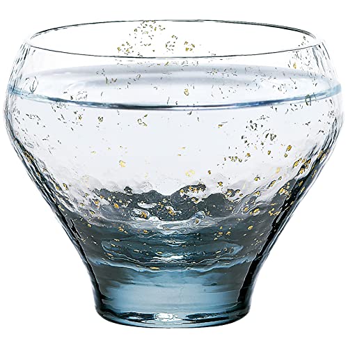 Japanese Glass Sake Cup 4.5oz Iron Navy Handmade Gift Box - Toyo Sasaki 10365LBS