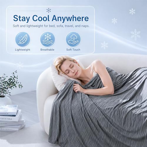 Cooling Blanket for Hot Sleepers - Breathable Queen Size 90"x90"