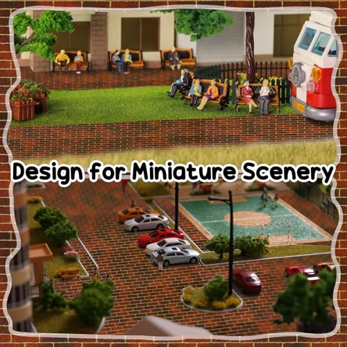 6-Pack Red Brick Road Self-Adhesive Mats for Christmas Village & Dioramas
