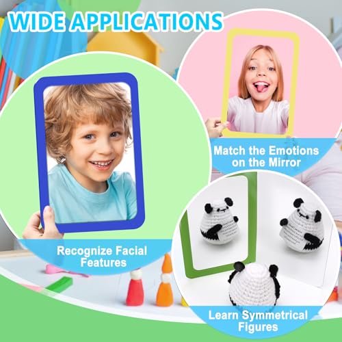 15 Pcs Unbreakable Small Acrylic Mirrors for Kids - 6 x 4 Inch DIY Crafts
