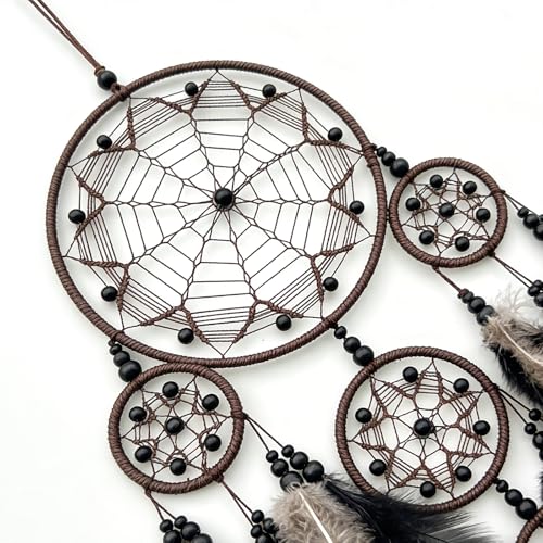 Large Handmade Boho Dream Catcher with Turquoise Wall Hanging Decor