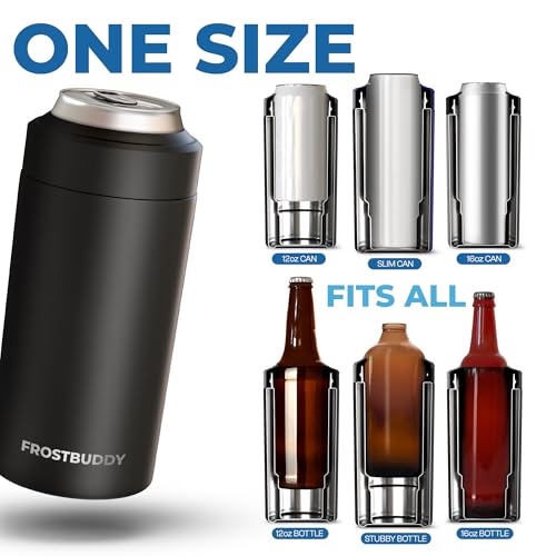 Universal Insulated Can Cooler - Fits 12oz, 16oz & Slim Cans, Bottles