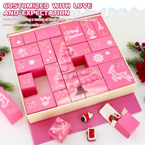 Reusable DIY Empty Advent Calendar Boxes - 24 Day Fillable Countdown Set