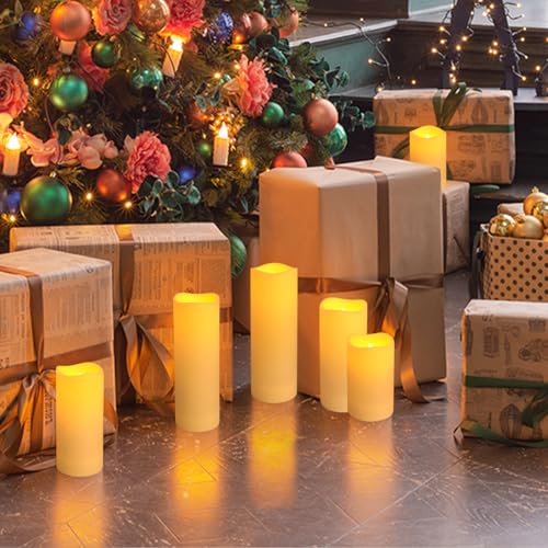 Kneeife Classic 24 Pack Flickering Flameless LED Candles Waterproof Remote Control, Warm White for Home & Holiday Decor