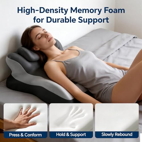Ergonomic Memory Foam Reading Wedge Pillow with Adjustable Support