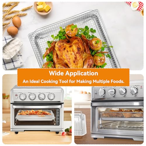Stainless Steel Air Fryer Tray, 12.4" x 11" Oven Replacement Baking Pan