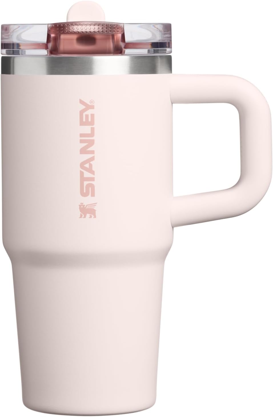 STANLEY Quencher ProTour Tumbler - 14 oz Insulated Stainless Steel with Leakproof Lid & Built-In Straw | Rose Quartz