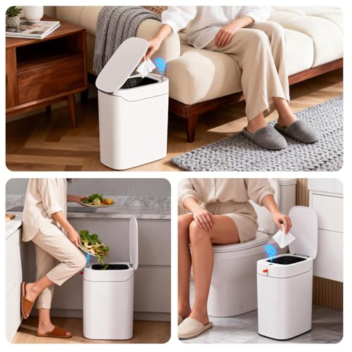 Automatic Motion Sensor Trash Can, 3.5 Gallon Rechargeable Garbage Bin