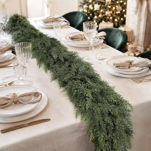 9ft Real Touch Artificial Cedar Garland for Christmas Holiday Decor
