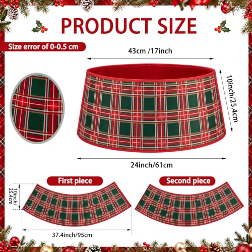 24'' Christmas Tree Collar Red Green Tartan Velvet – Teyva Daily (Red Green)