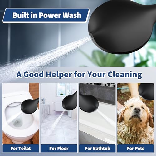 10-Inch Rainfall Shower Head with Handheld Spray, Matte Black Combo Set