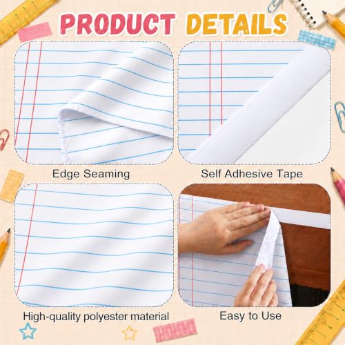 Self-Adhesive Classroom Shelf Curtains - 24 x 24.6 Inch Privacy Cabinet Covers