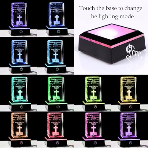 Movdyka 3D Crystal Christian Gifts for Women Men Inspirational Bible Verse - Bible Verse (Every Day)
