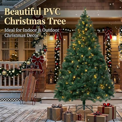 DNKMOR 5FT Christmas Tree with Warm Light - Artificial Xmas Tree for Holiday Decor