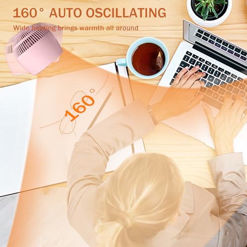 Oscillating Small Space Heater 1200W Desk Heater for Office