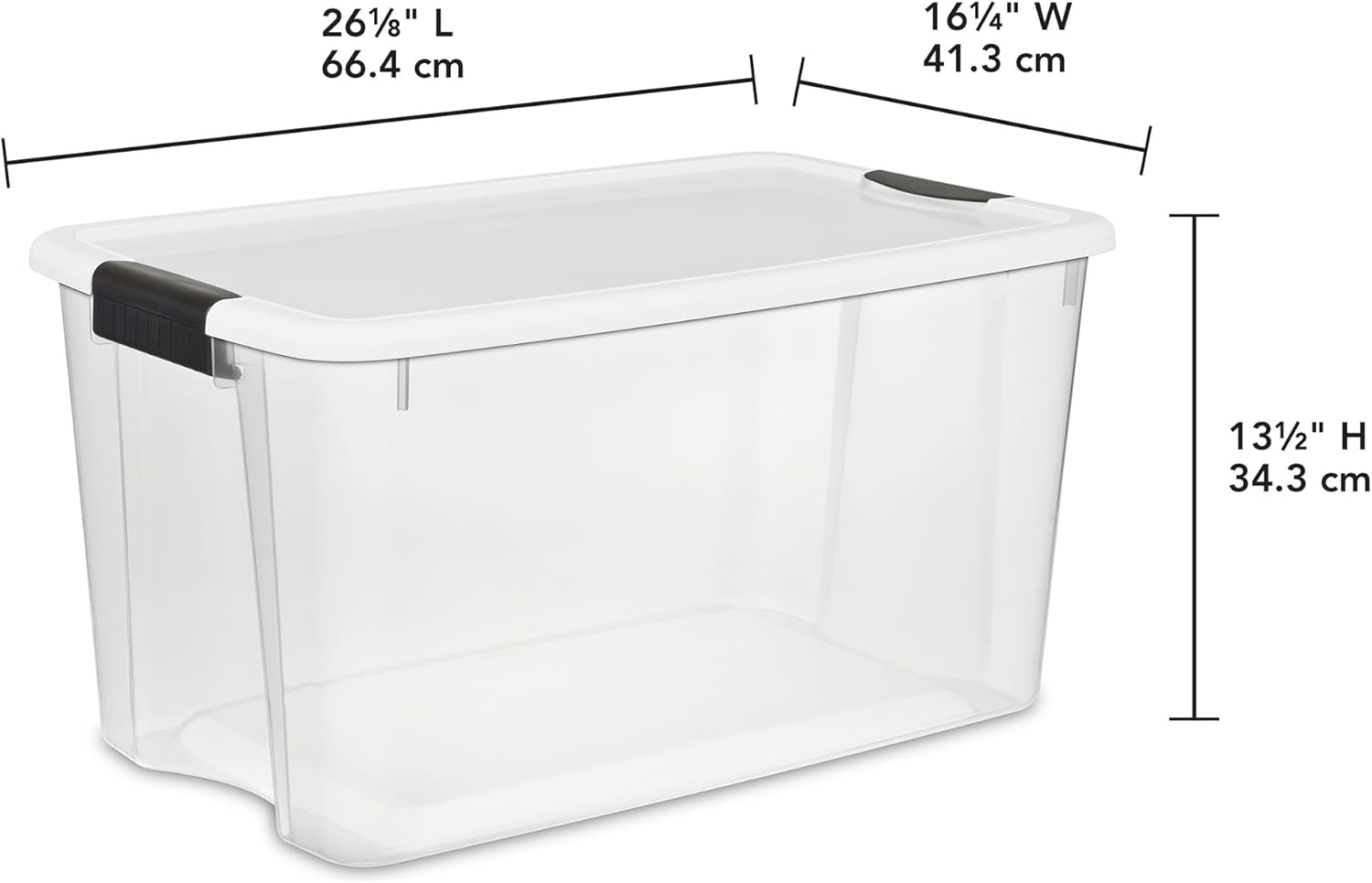 Sterilite 16-Pack Ultra Latching Storage Bins - Heavy-Duty 70 Quart Clear Plastic Organizers