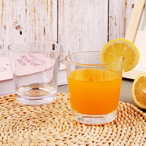 BTGLLAS Small 9oz Lowball Glasses Set - 6pc Lead-Free Crystal Drinkware for Water & Cocktails