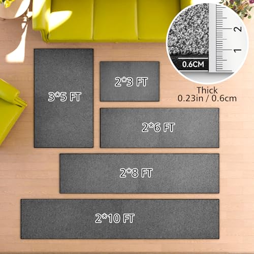 Washable Non-Slip Runner Rug - 2x6 ft Soft Low Pile Floor Carpet for Hallway