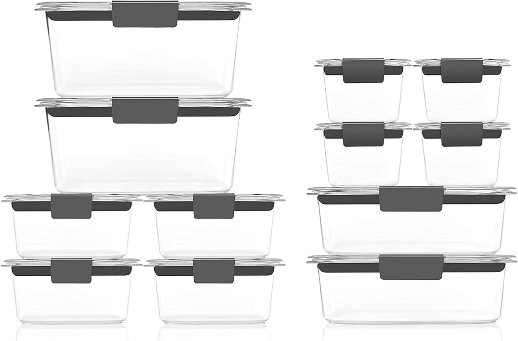 Rubbermaid Brilliance Airtight Food Storage Containers - 24-Piece BPA-Free Set for Meal Prep & Leftovers