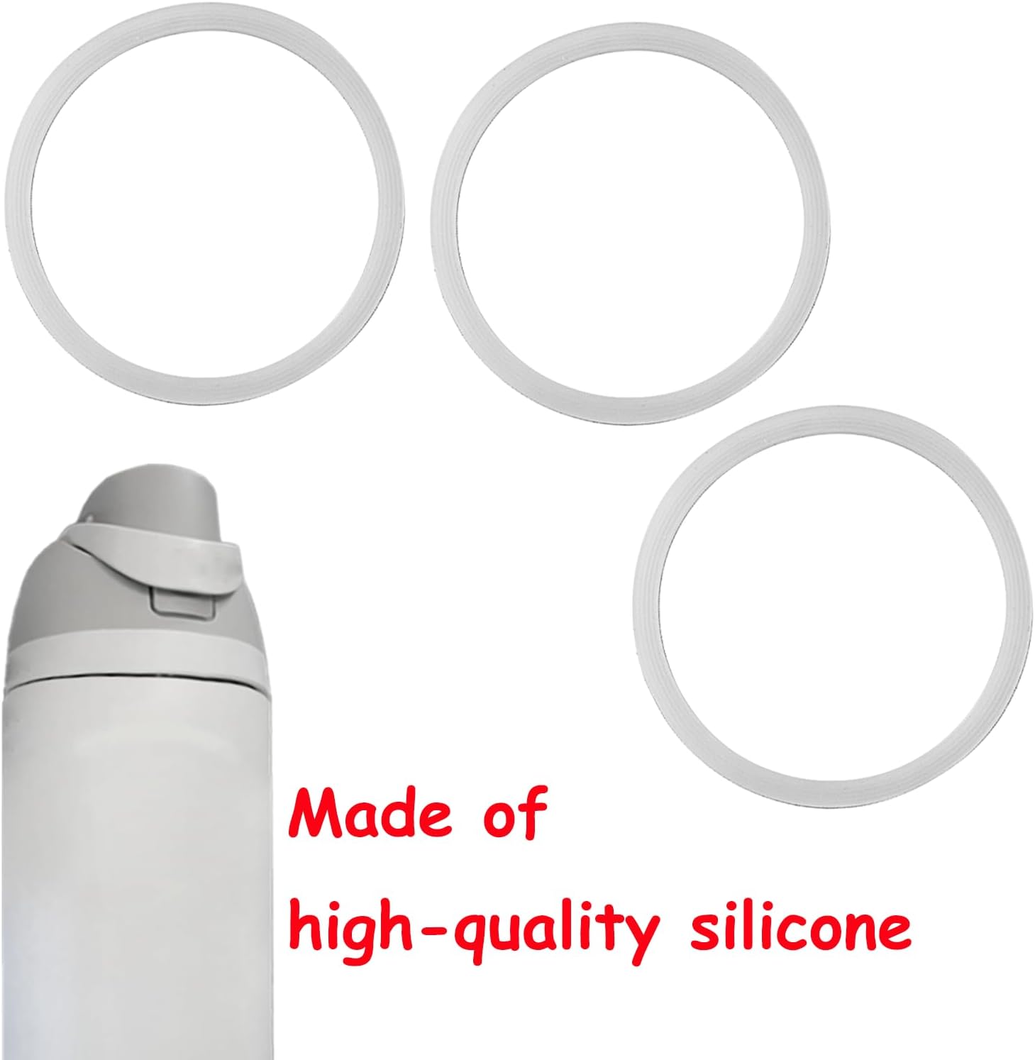 Owala | 6-Pack Silicone Replacement Gaskets for Water Bottles - Durable Lid Seal Accessories