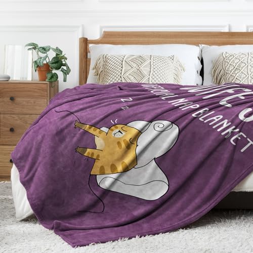 80x60 Inch Purple Wife Nap Blanket - Cozy Gift for Wife from Husband Birthday Christmas