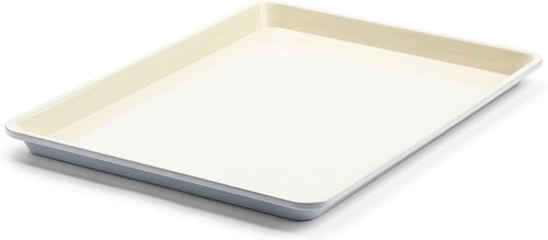 GreenLife Bakeware Half Cookie Sheet - 18” x 13” Non-Toxic Ceramic Nonstick Pan | Oven Safe to 450°F, Easy Clean, Gray