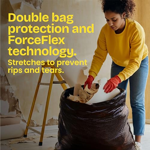 30-Gallon Heavy Duty Drawstring Trash Bags - Rip Resistant, Scented (50 Count)