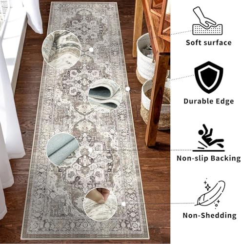 Washable 2x6 Hallway Runner Rug, Non-Slip Soft Kitchen Carpet