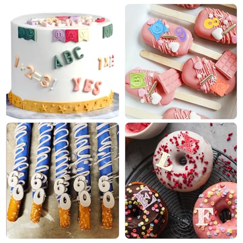 Muyulin 4 Pcs Letter Flag Chocolate Silicone Molds Z217 for Cake Decoration