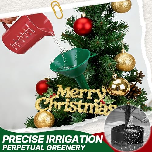 46" Adjustable Christmas Tree Watering Funnel with Stainless Steel Hose