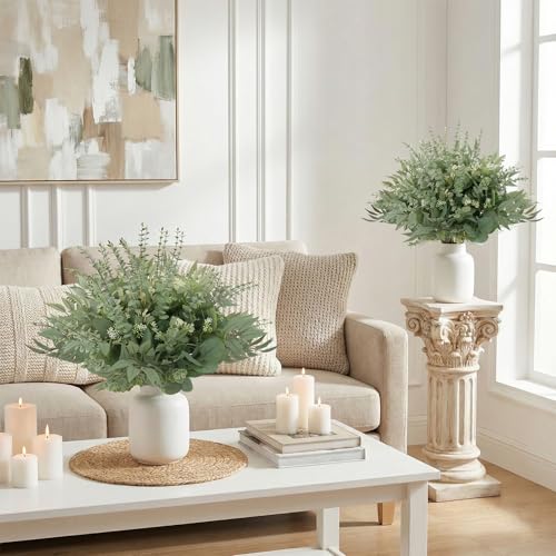 130 Pcs Artificial Mixed Eucalyptus Stems - Faux Greenery for DIY Decor