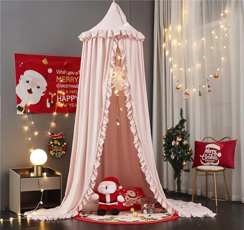 Princess Round Dome Bed Canopy Mosquito Net for Girls Reading Nook