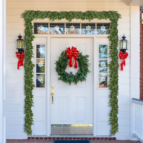 ZYTOP 9FT Artificial Cedar Garland Real Touch Greenery for Holiday Decor