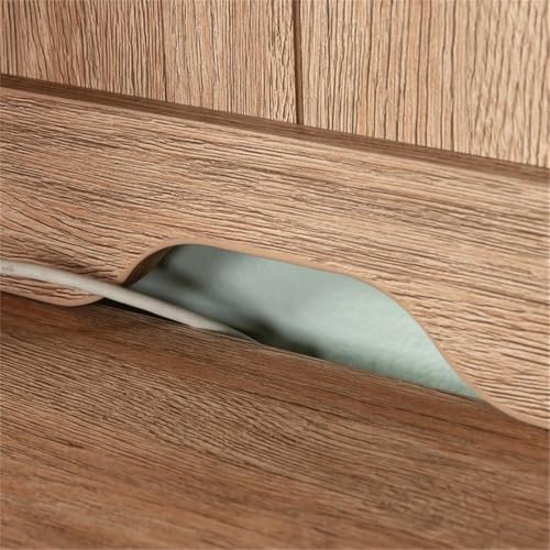 54-Inch Engineered Wood Office Hutch with Adjustable Shelves, Brushed Oak