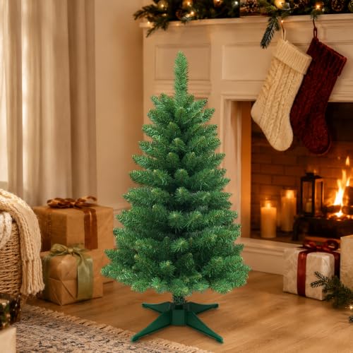 3ft Pre-Lit Tabletop Artificial Christmas Tree with Lights & Stand