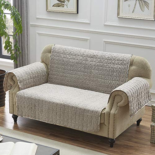 Phoenix Loveseat Slipcover Protector - Tan Reversible 103x76 inches