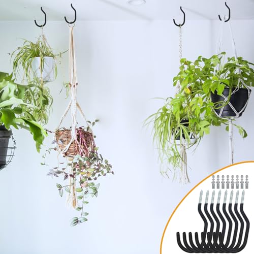 Heavy Duty Screw Hooks 8-Pack for Garage Storage and Bikes