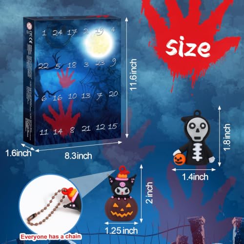 Halloween Advent Calendar 2026 - 24 Day Spooky Countdown Box with Mini Figurines