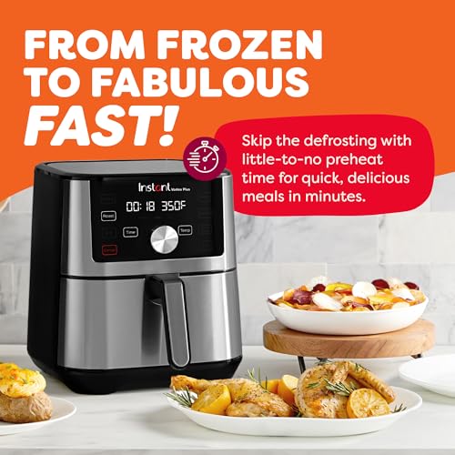 4-Quart 6-in-1 Stainless Steel Compact Air Fryer Oven with Touchscreen