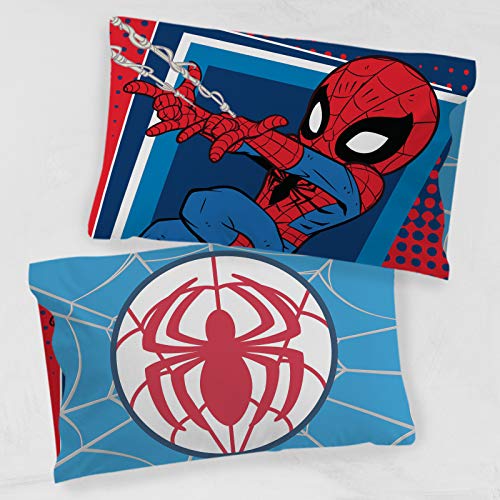 Jay Franco Marvel Spider-Man Kids Pillowcase - Reversible Microfiber 20x30