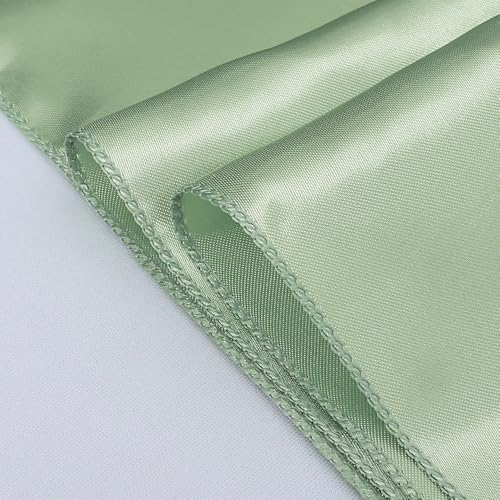 Sage Green Satin Chair Sashes - 50 Pack Ribbon Ties for Wedding & Events