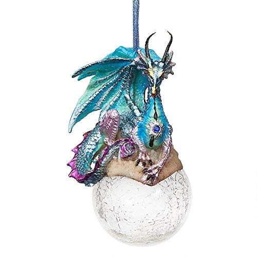 Design Toscano Frost The Gothic Dragon Holiday Ornament Frost / Twin Christmas Decoration