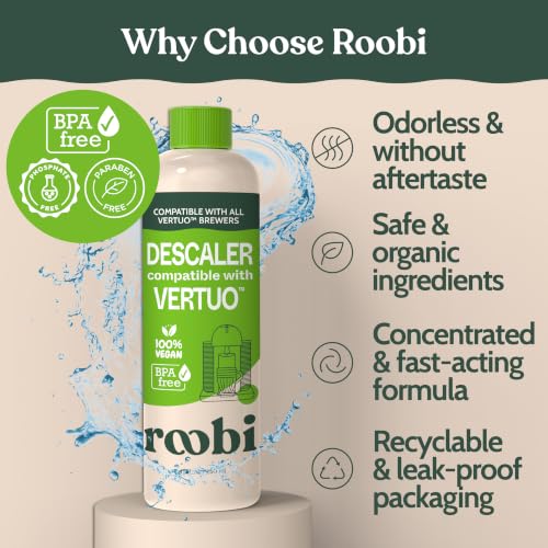 Roobi Nespresso Vertuo Compatible Descaling Solution - 2 Pack, Descaling Solution