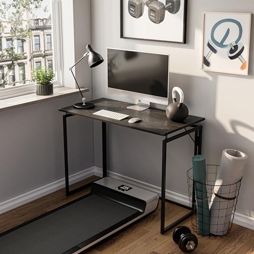 31.5" Small Space Folding Desk - No Assembly Wood Home Office Desk